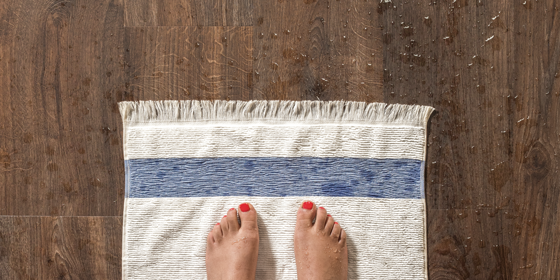Water-resistant vinyl floors